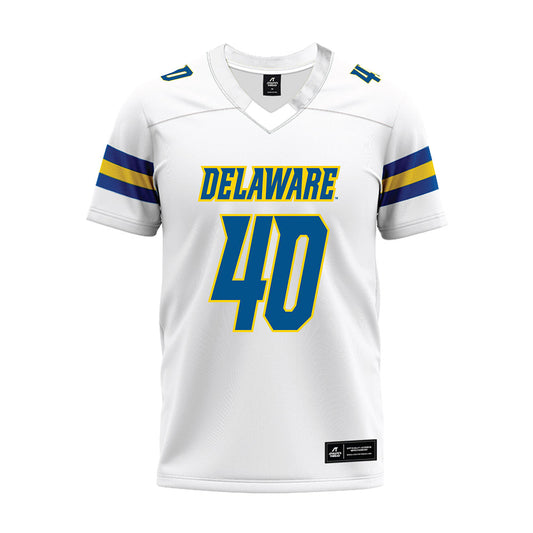 Delaware - NCAA Football : Scott Moore - White Premium Football Jersey-0