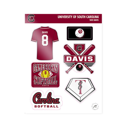 South Carolina - NCAA Softball : Tate Davis - Sticker Sheet-0