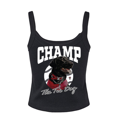 NC State - Ripken : - The Tee Dog Women’s Rib Cropped Tank Top-1