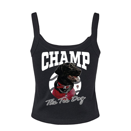 NC State - Ripken : - The Tee Dog Women’s Rib Cropped Tank Top-1