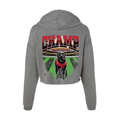 NC State - Ripken : - Champ The Retriever Women's Crop Fleece Hoodie-1