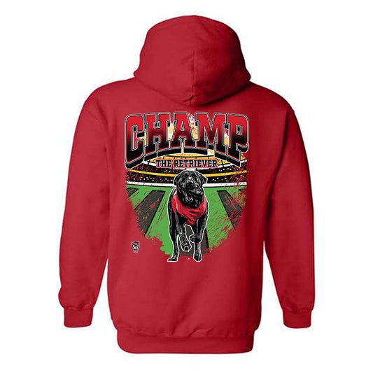 NC State - NCAA Football : - Champ The Retriever Hooded Sweatshirt-1