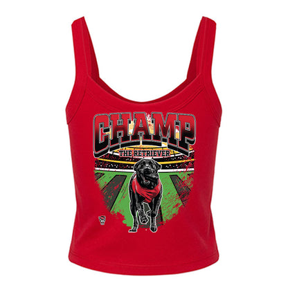 NC State - Ripken : - Champ The Retriever Women’s Rib Cropped Tank Top-1