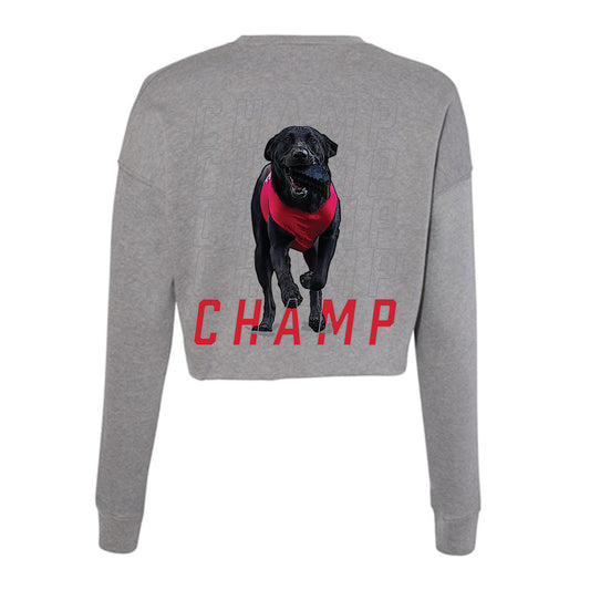 NC State - Ripken : - Champ The Tee Dog Women's Cropped Crew Fleece-1