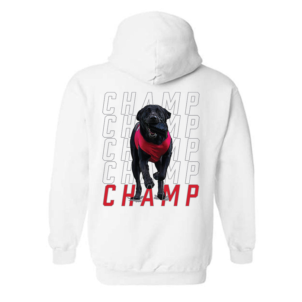 NC State - NCAA Football : - Champ The Tee Dog Hooded Sweatshirt-1
