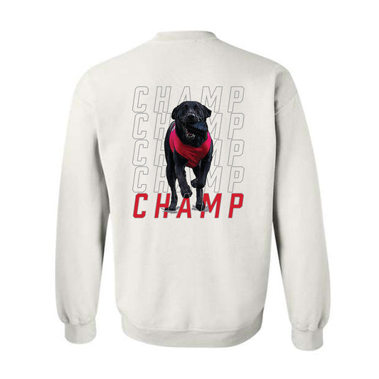 NC State - NCAA Football : - Champ The Tee Dog Crewneck Sweatshirt-1