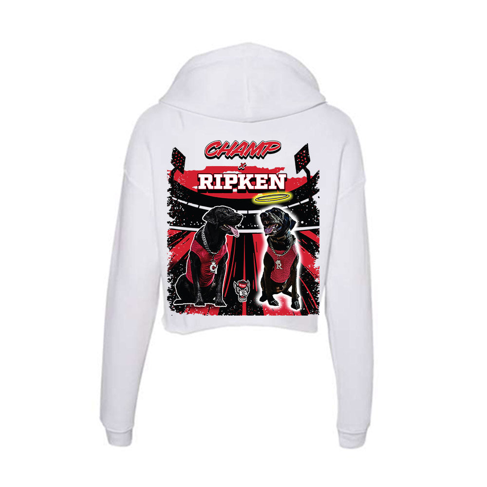 NC State - Ripken : - Champ & Ripken Women's Crop Fleece Hoodie-1