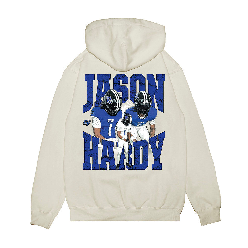 Grand Valley - NCAA Football : Jason Hardy - Collage Premium Hooded Sweatshirt-1