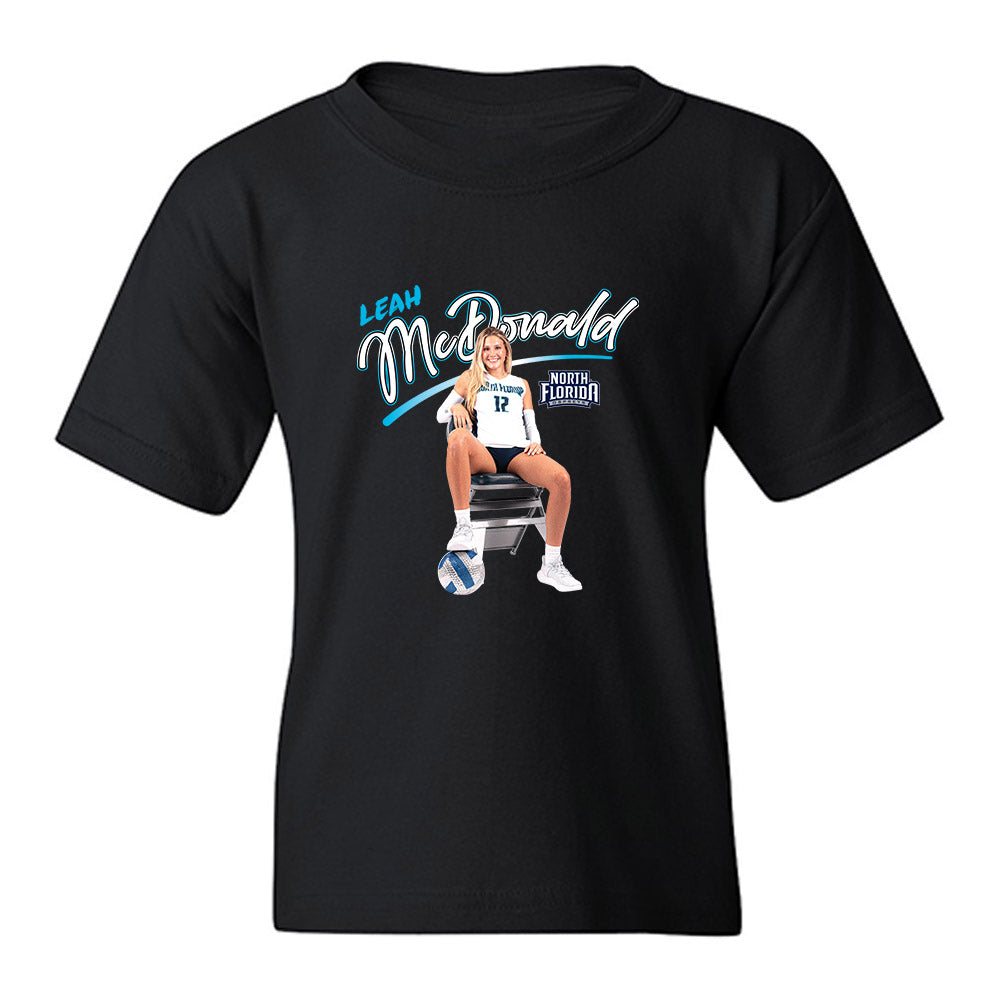 UNF - NCAA Women's Volleyball : Leah McDonald - Collage Youth T-Shirt-0