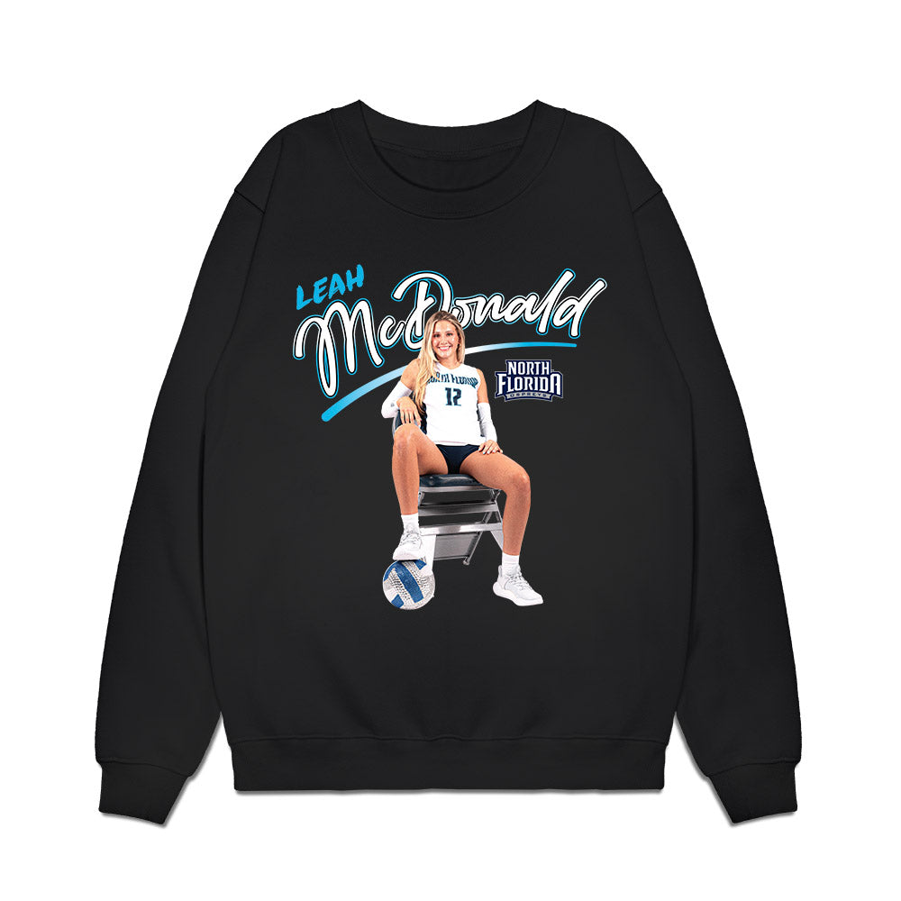 UNF - NCAA Women's Volleyball : Leah McDonald - Collage Premium Crewneck Sweatshirt-0