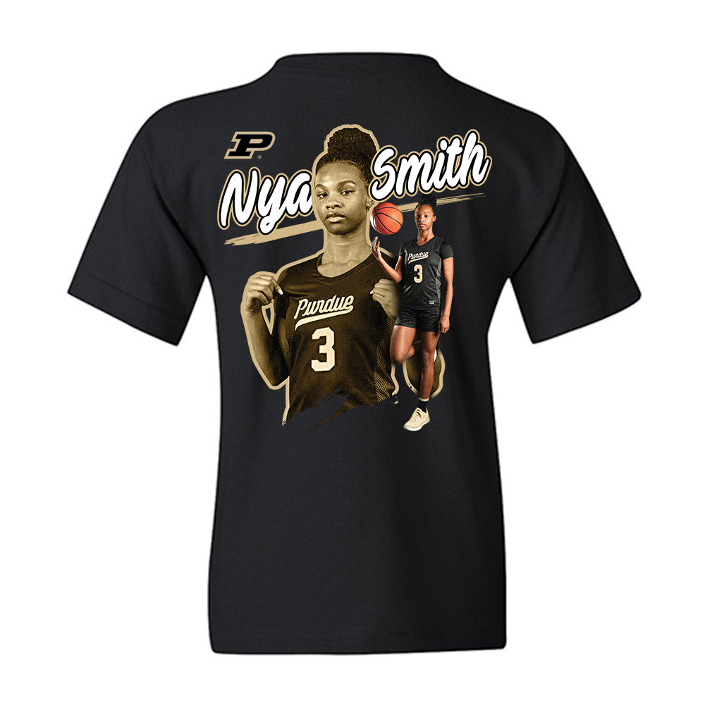 Purdue - NCAA Women's Basketball : Nya Smith - Youth T-Shirt-1