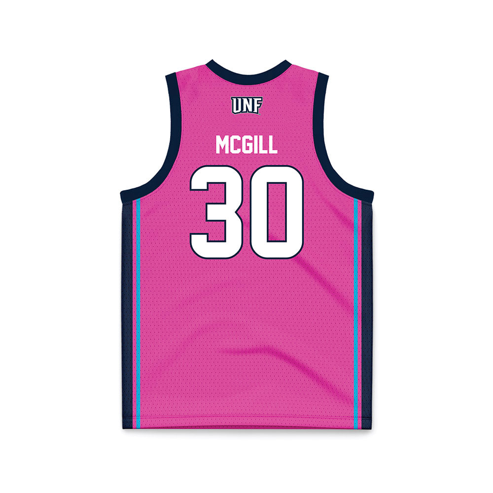 UNF - NCAA Women's Basketball : Dezuray McGill - Pink Basketball Jersey-1