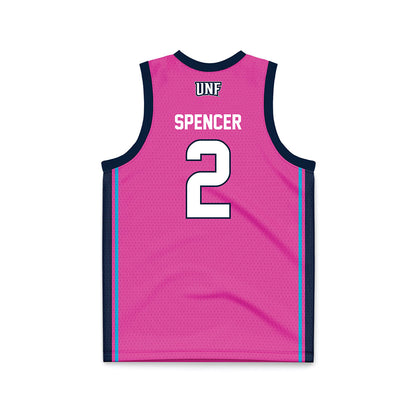 UNF - NCAA Women's Basketball : Jazmine Spencer - Pink Basketball Jersey-1