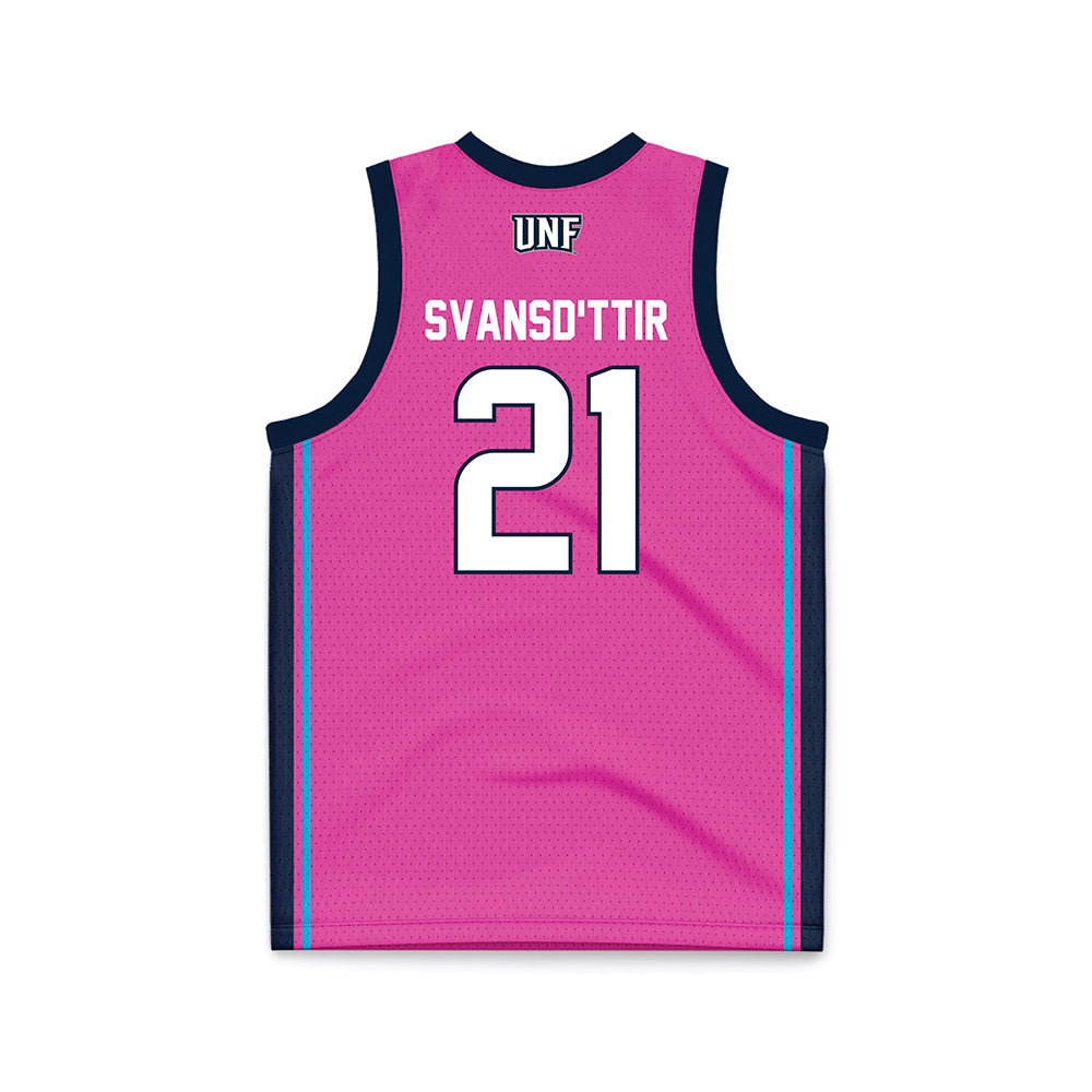UNF - NCAA Women's Basketball : Agnes Svansd'ttir - Pink Basketball Jersey-1