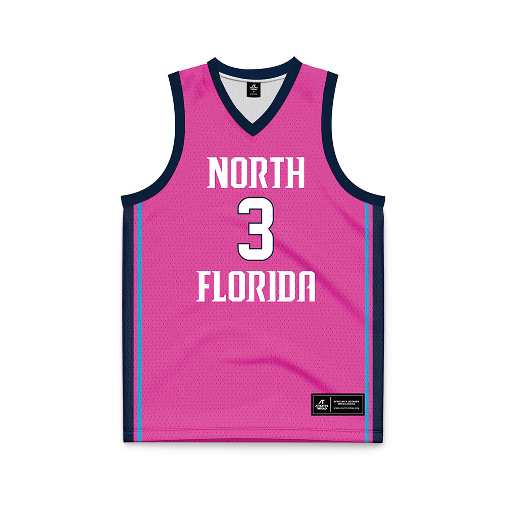 UNF - NCAA Women's Basketball : Anja Ekstr'm - Pink Basketball Jersey-0