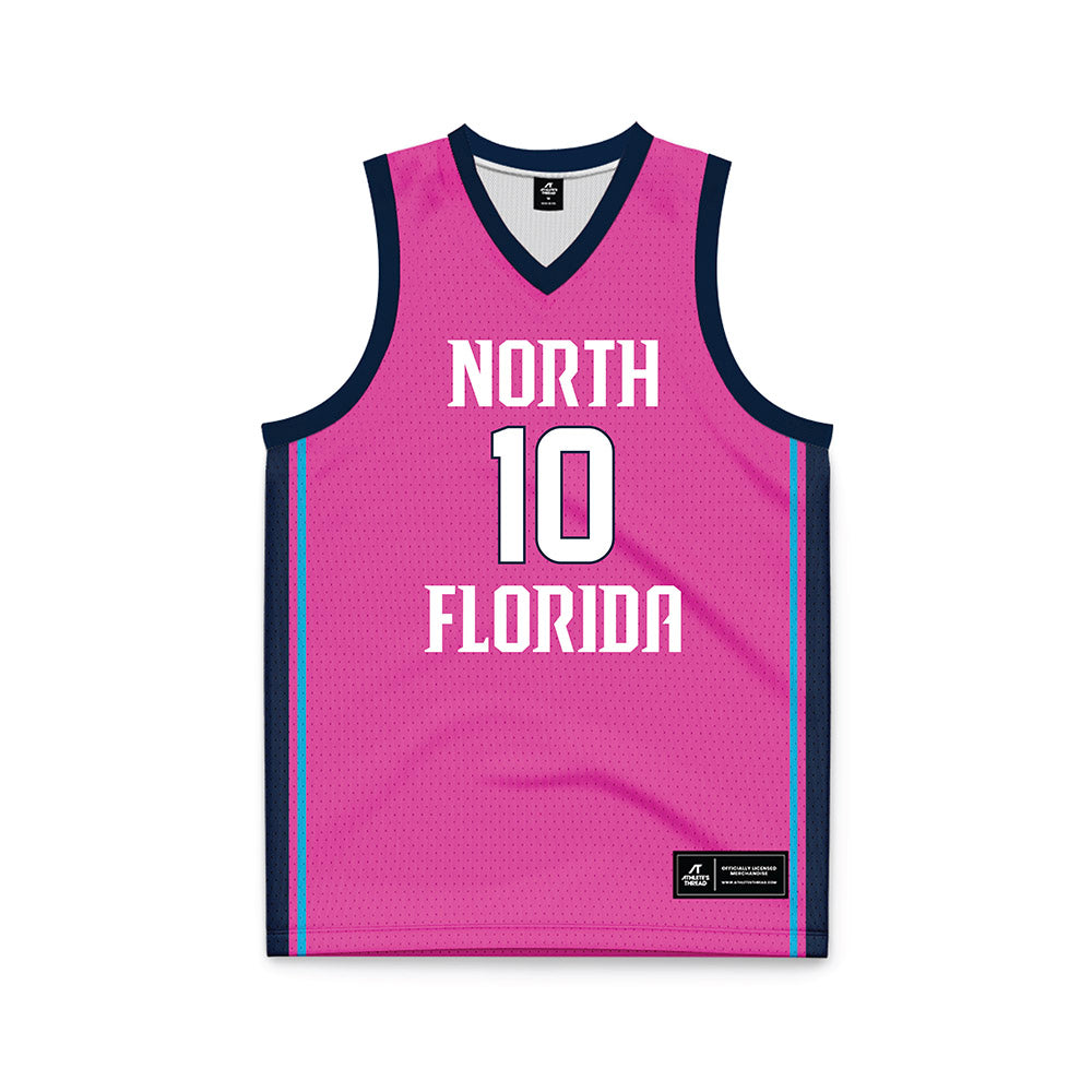 UNF - NCAA Women's Basketball : Maddie Millar - Pink Basketball Jersey-0