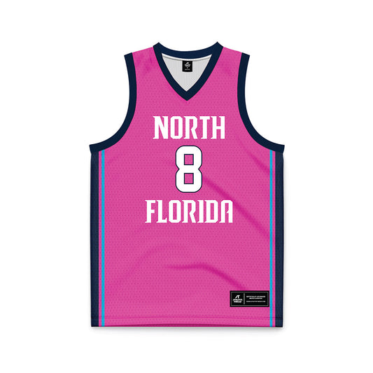 UNF - NCAA Women's Basketball : Megan Verbeeten - Pink Basketball Jersey-0