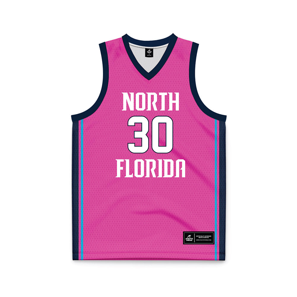 UNF - NCAA Women's Basketball : Dezuray McGill - Pink Basketball Jersey-0