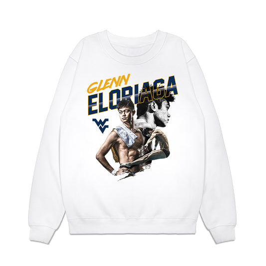 West Virginia - NCAA Men's Swimming & Diving : Glenn Eloriaga - Collage Premium Crewneck Sweatshirt-0