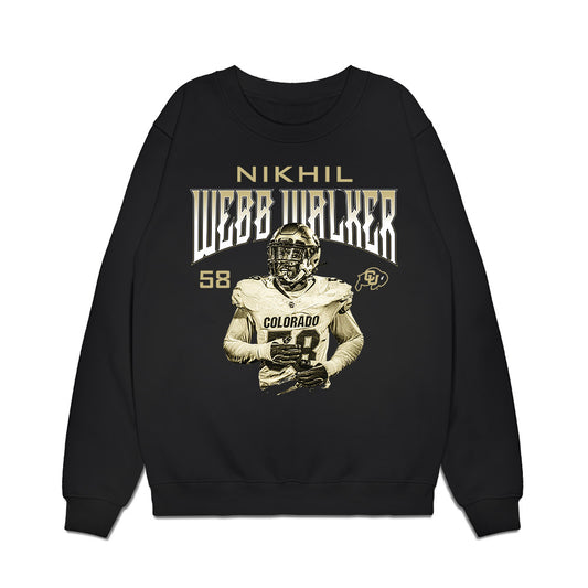 Colorado - NCAA Football : Nikhil Webb Walker - Collage Premium Crewneck Sweatshirt-0