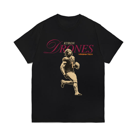 Virginia Tech - NCAA Football : Kyron Drones - Graphic Tee Comfort Colors T-Shirt-0