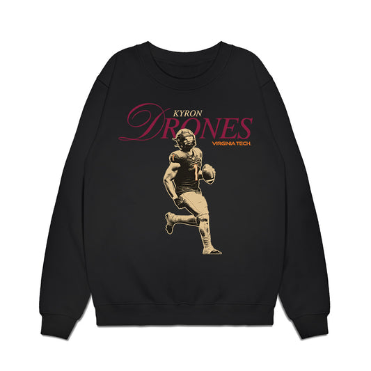 Virginia Tech - NCAA Football : Kyron Drones - Graphic Tee Premium Crewneck Sweatshirt-0