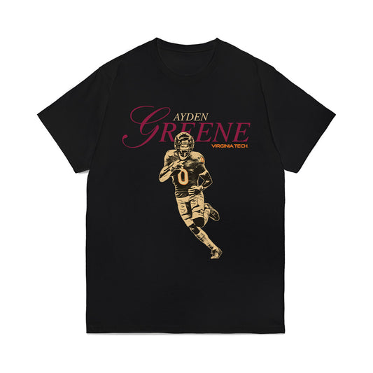 Virginia Tech - NCAA Football : Ayden Greene - Graphic Tee Comfort Colors T-Shirt-0