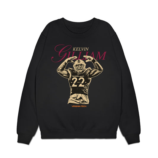 Virginia Tech - NCAA Football : Kelvin Gilliam Jr. - Graphic Tee Premium Crewneck Sweatshirt-0