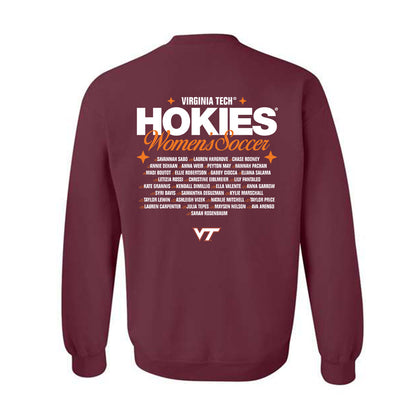 Virginia Tech - NCAA Women's Soccer : Roster Shirt Crewneck Sweatshirt-1