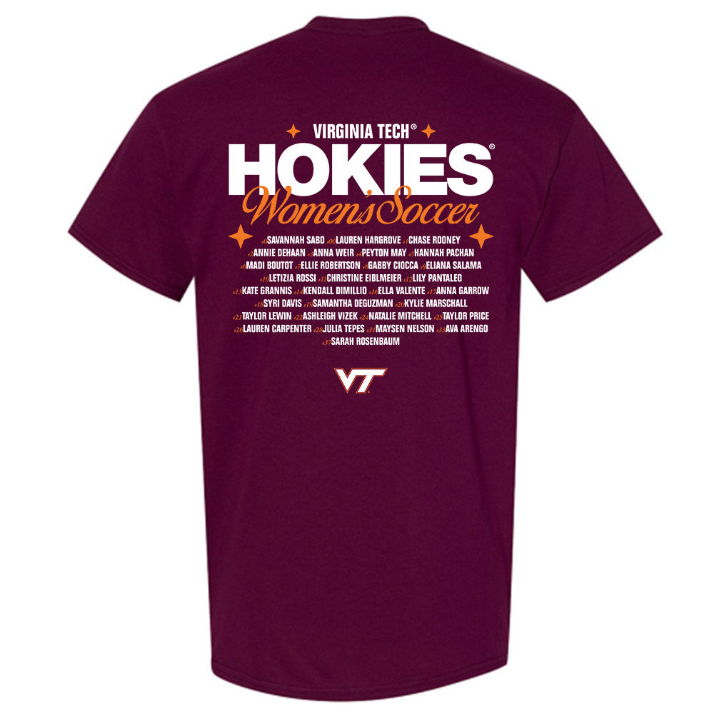 Virginia Tech - NCAA Women's Soccer : Roster Shirt T-Shirt-1