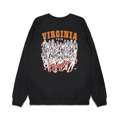 Virginia Tech - NCAA Women's Soccer : Team Collage Premium Crewneck Sweatshirt-1