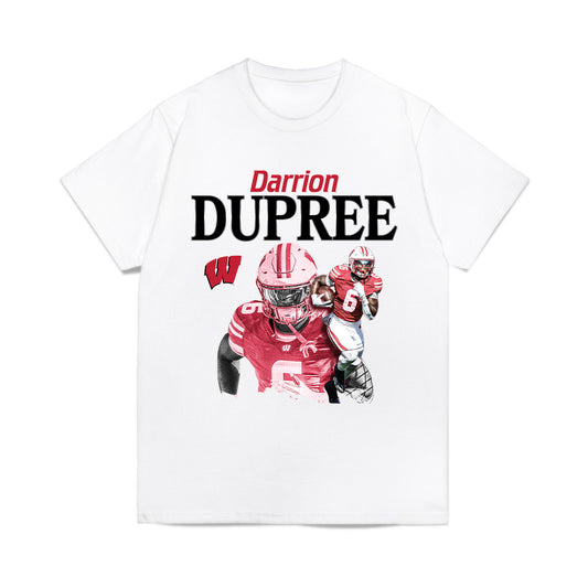 Wisconsin - NCAA Football : Darrion Dupree - Collage Comfort Colors T-Shirt-0