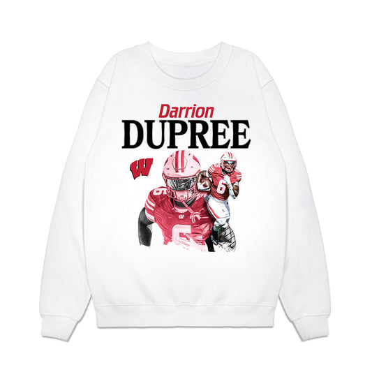 Wisconsin - NCAA Football : Darrion Dupree - Collage Premium Crewneck Sweatshirt-0