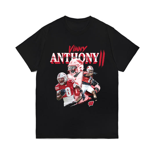 Wisconsin - NCAA Football : Vinny Anthony II - Collage Comfort Colors T-Shirt-0