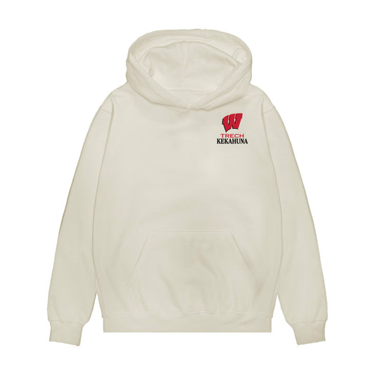 Wisconsin - NCAA Football : Trech Kekahuna - Collage Premium Hooded Sweatshirt-0