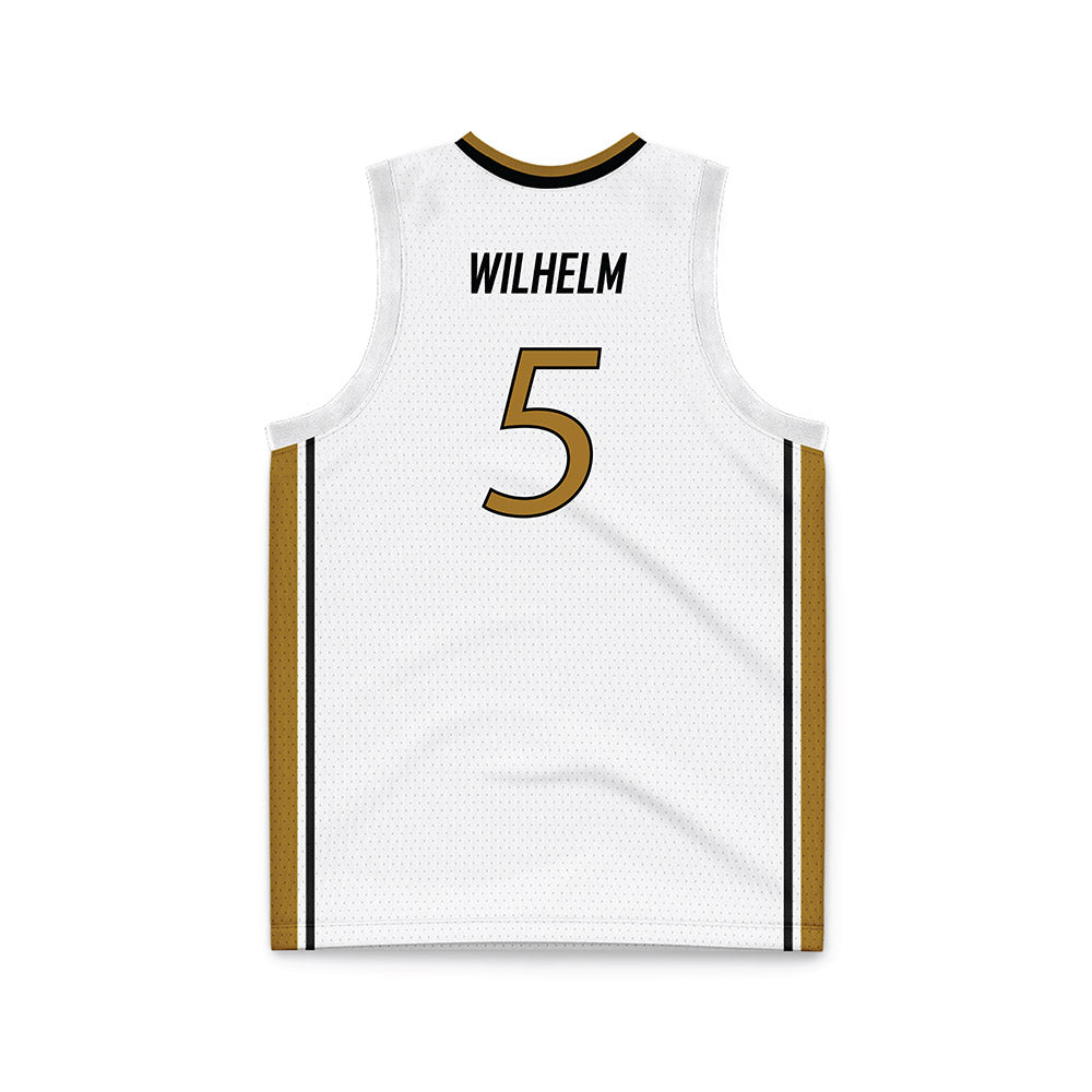 Emporia - NCAA Men's Basketball : Elijah Wilhelm - White Basketball Jersey-1