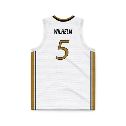 Emporia - NCAA Men's Basketball : Elijah Wilhelm - White Basketball Jersey-1