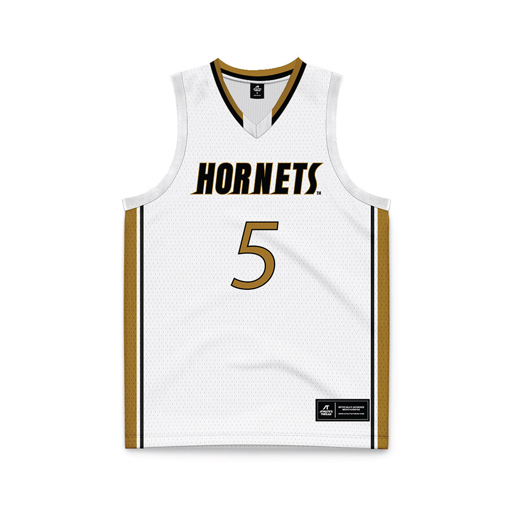 Emporia - NCAA Men's Basketball : Elijah Wilhelm - White Basketball Jersey-0