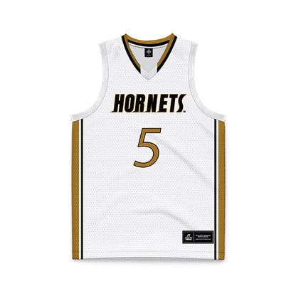 Emporia - NCAA Men's Basketball : Elijah Wilhelm - White Basketball Jersey-0