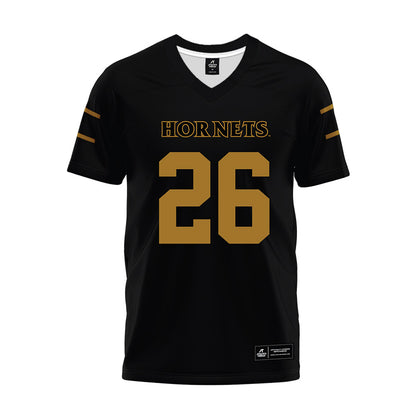 Emporia - NCAA Football : Nate Benford - Black Premium Football Jersey-0
