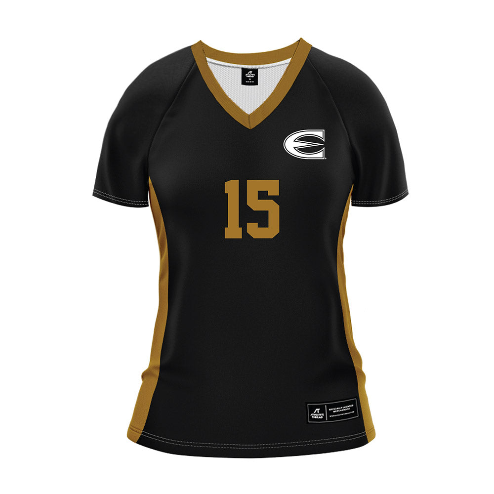 Emporia - NCAA Women's Volleyball : Delainee Dexter - Black Volleyball Jersey-0