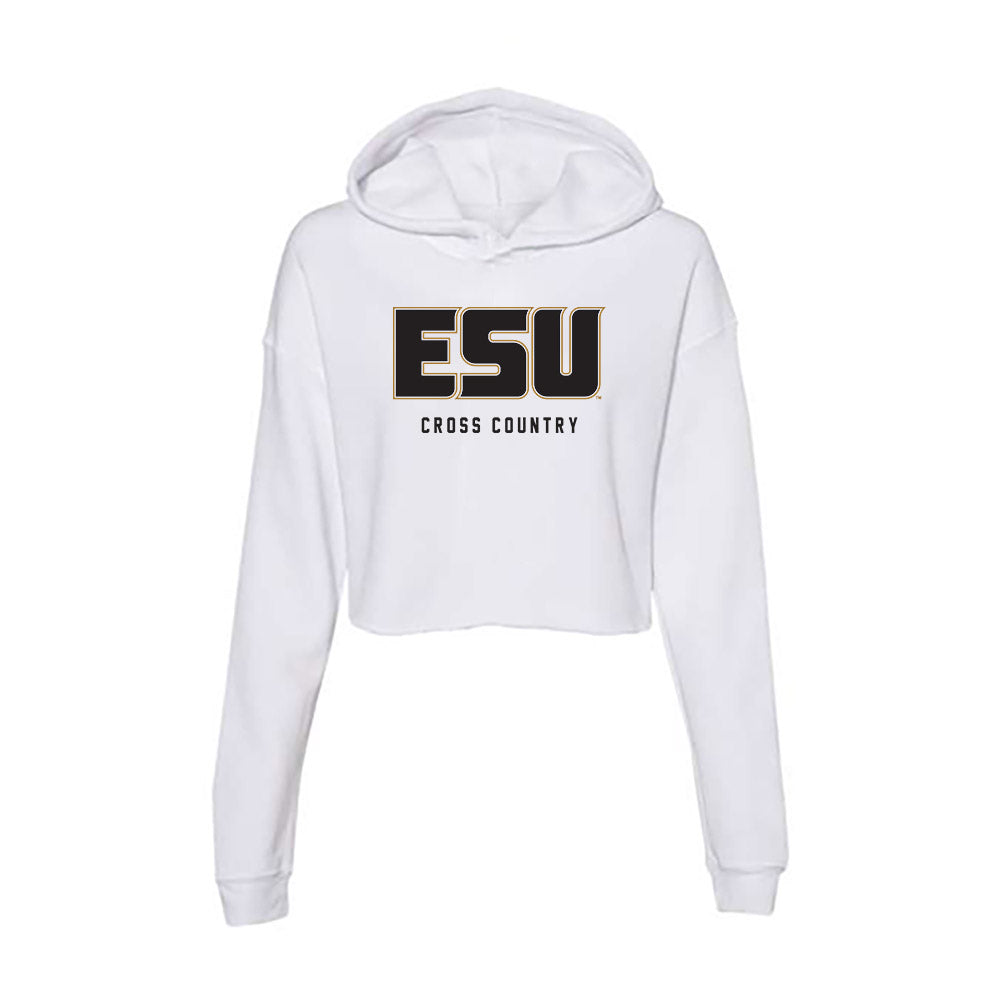 Emporia - NCAA Men's Cross Country : Evan Benoit - Classic Shersey Women's Crop Fleece Hoodie-0
