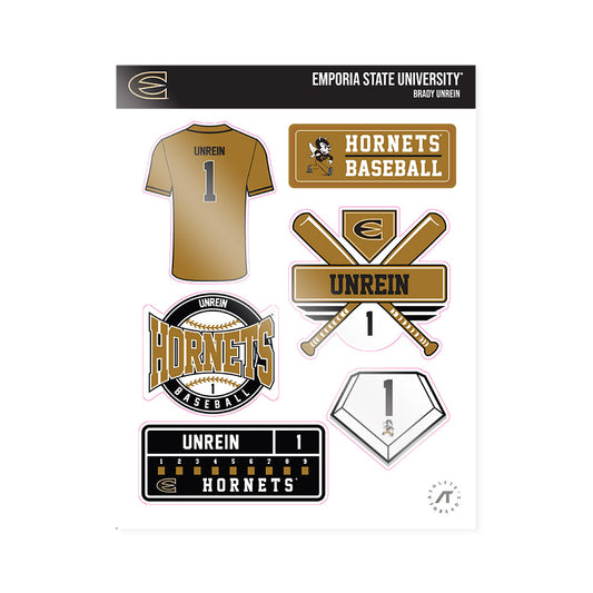 Emporia - NCAA Baseball : Brady Unrein - Sticker Sheet-0