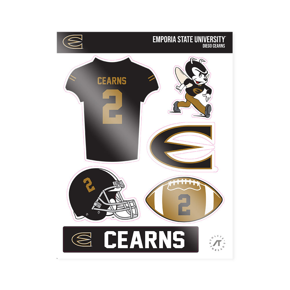 Emporia - NCAA Football : Diego Cearns - Sticker Sheet-0