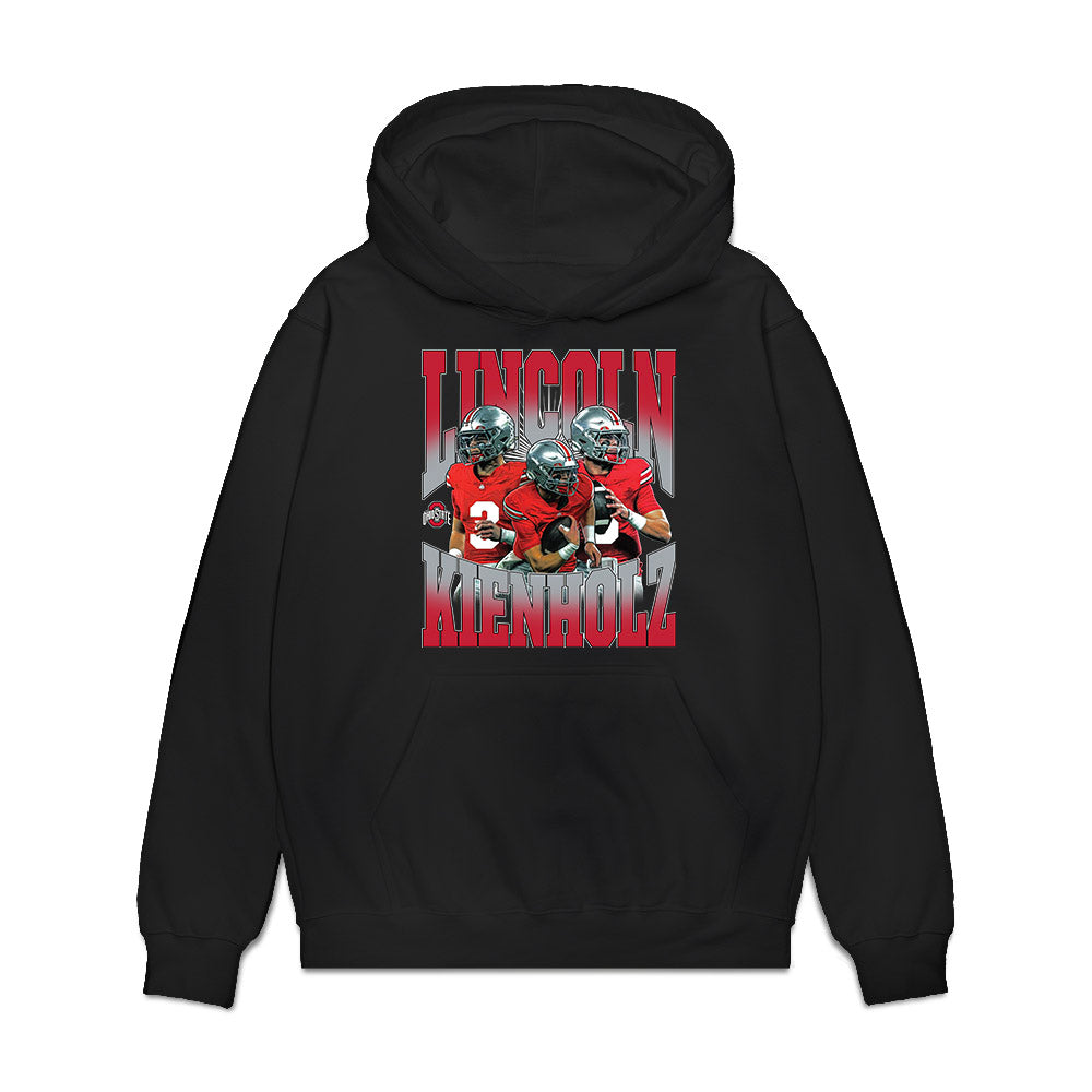 Ohio State - NCAA Football : Lincoln Kienholz - Collage Premium Hooded Sweatshirt-0