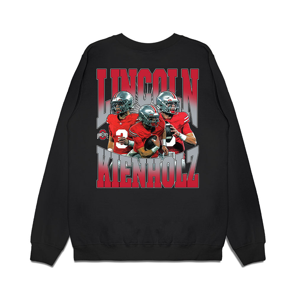 Ohio State - NCAA Football : Lincoln Kienholz - Collage Premium Crewneck Sweatshirt-1