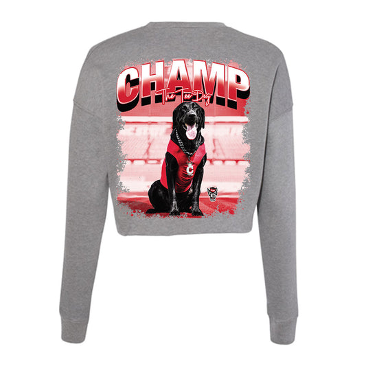 NC State - Ripken : - Champ on the Stadium Women's Cropped Crew Fleece-1