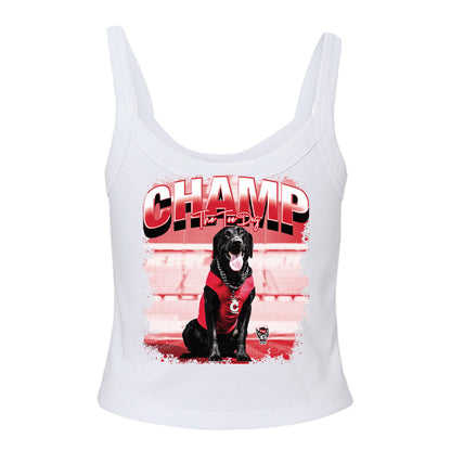 NC State - Ripken : - Champ on the Stadium Women’s Rib Cropped Tank Top-1