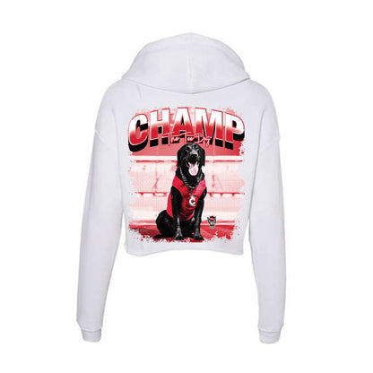 NC State - Ripken : - Champ on the Stadium Women's Crop Fleece Hoodie-1