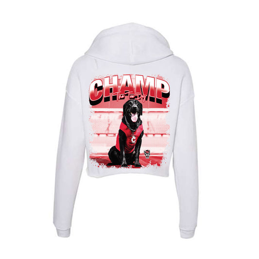 NC State - Ripken : - Champ on the Stadium Women's Crop Fleece Hoodie-1